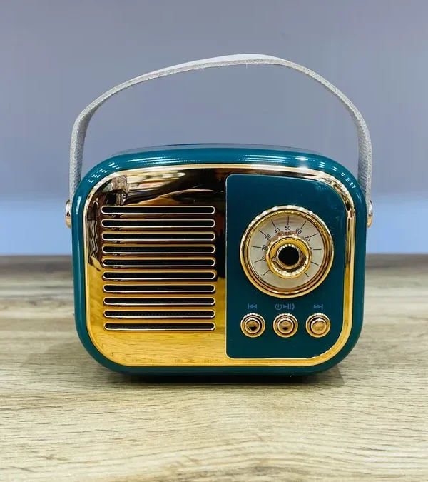 Retro Dizaynlı Yaşıl Bluetooth Mini Radio Səsucaldıcı - Grido hədiyyə mağazası