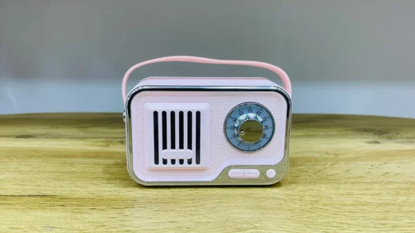 Retro Görünüşlü Çəhrayı FM Radiolu Bluetooth Səsucaldıcı - Grido hədiyyə mağazası