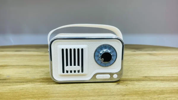 Retro Görünüşlü Krem FM Radiolu Bluetooth Səsucaldıcı - Grido hədiyyə mağazası