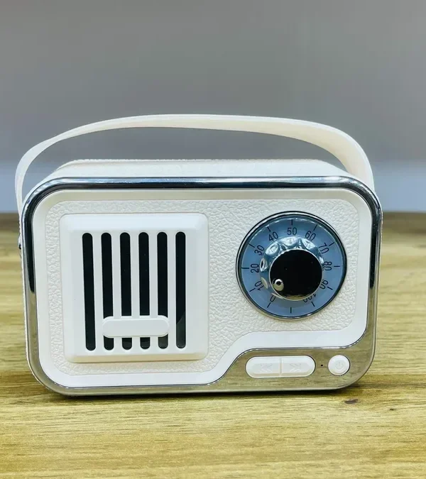 Retro Görünüşlü Krem FM Radiolu Bluetooth Səsucaldıcı - Grido hədiyyə mağazası