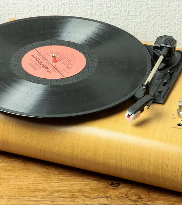 Retro Görünüşlü Taxta Səthli Vinil Qramafon Pikap - Grido hədiyyə mağazası