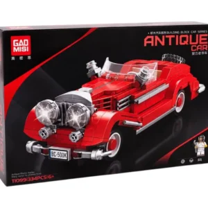 Retro Qırmızı Avtomobil Konstruksiya Dəsti Antique Car 334 Hissə - Grido hədiyyə mağazası