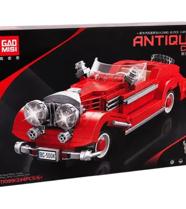 Retro Qırmızı Avtomobil Konstruksiya Dəsti Antique Car 334 Hissə - Grido hədiyyə mağazası
