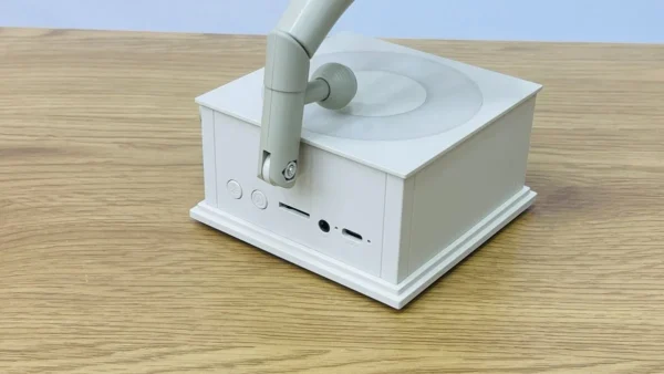 Retro Qramofon Dizaynlı Boz İşıqlı Bluetooth Dinamik - Grido hədiyyə mağazası
