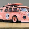 Retro Stil Çəhrayı Metal Avtobus Maketi - Grido hədiyyə mağazası