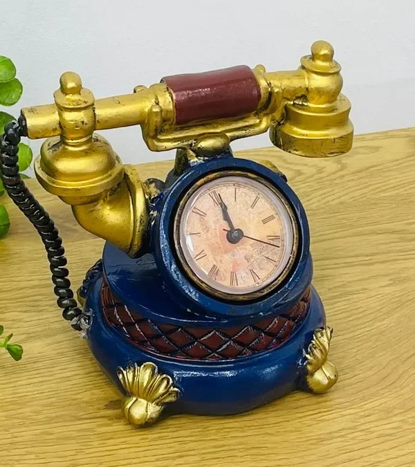 Retro Telefon Dizaynlı Masaüstü Saat (16 x 18 sm) - Grido hədiyyə mağazası