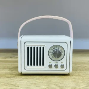 Retro Üslublu Krem FM Radiolu Bluetooth Səsucaldıcı - Grido hədiyyə mağazası