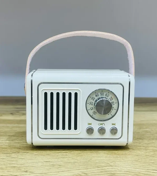 Retro Üslublu Krem FM Radiolu Bluetooth Səsucaldıcı - Grido hədiyyə mağazası