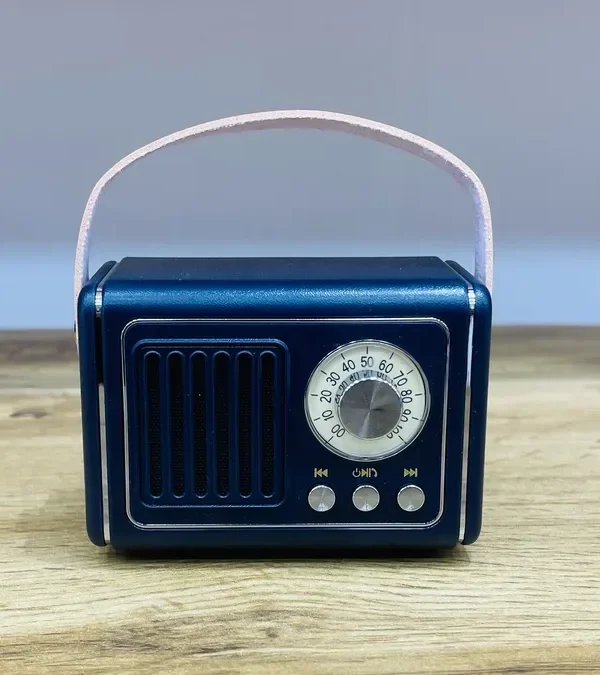 Retro Üslublu Qara FM Radiolu Bluetooth Səsucaldıcı - Grido hədiyyə mağazası