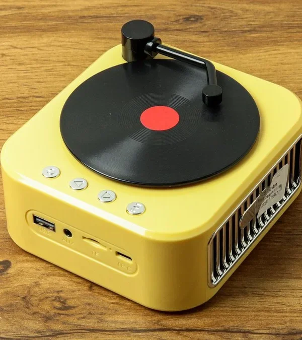 Retro Vinil Stilində Bluetooth Dinamik - Grido hədiyyə mağazası