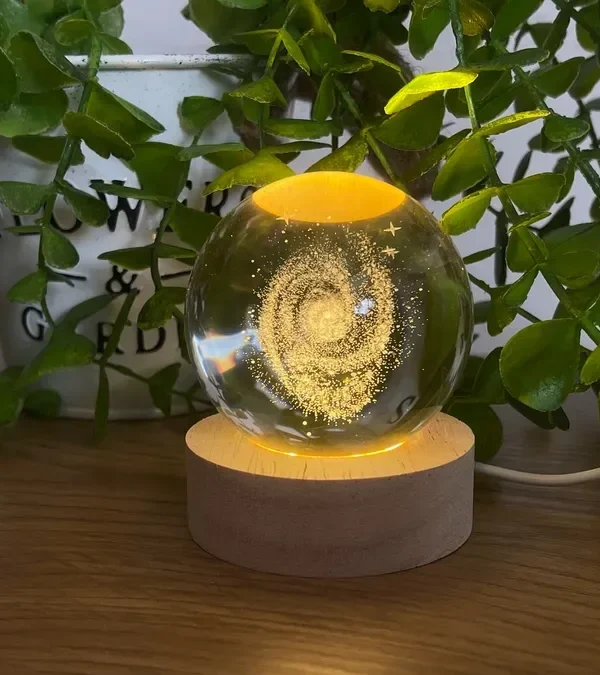 Saman Yolu İşıqlı Kristal Kürə (Kiçik 5.5 x 7.5 sm) - Grido hədiyyə mağazası