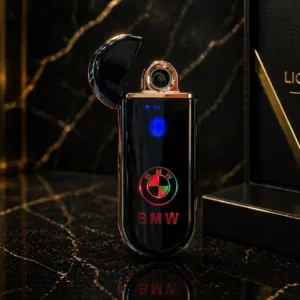 Sensorlu USB Alışqan BMW Bənövşəyi Loqolu 902 – Elektrikli, Şarjlı, Premium Dizayn - Grido hədiyyə mağazası