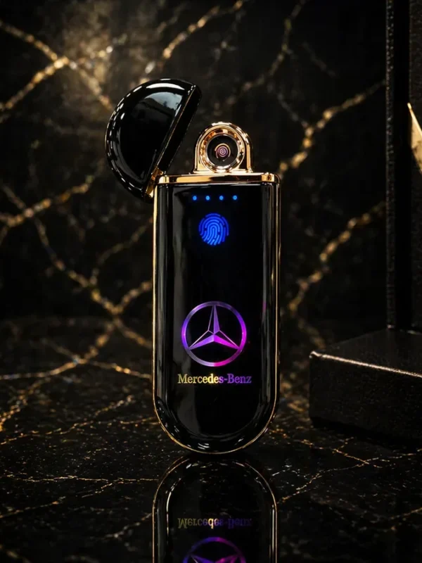 Sensorlu USB Alışqan Mercedes Qızılı Loqolu 902 – Elektrikli, Şarjlı, Premium Dizayn - Grido hədiyyə mağazası