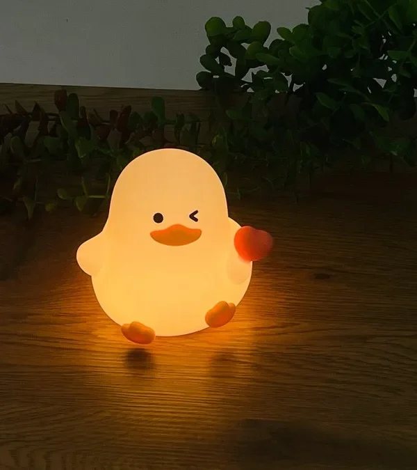 Sevimli Ördək Şəkilli Silikon Lampa - Grido hədiyyə mağazası