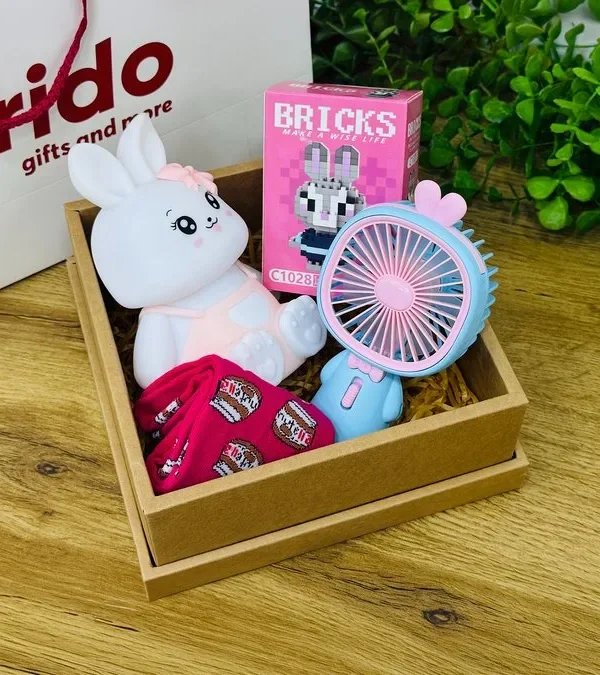 Şirin Dovşan Hədiyyə Seti Gift Box - Grido hədiyyə mağazası
