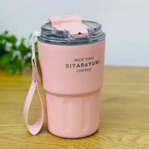 Sitarayuri Termos Çəhrayı Kofe Stəkanı – 360 ml - Grido hədiyyə mağazası