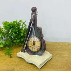 Skripka Dizaynlı Retro Masaüstü Saat (25 × 15 sm) - Grido hədiyyə mağazası