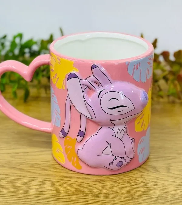 Stitch Çəhrayı Keramik Fincan 34162 - Grido hədiyyə mağazası