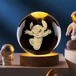 Stitch Hoppanan İşıqlı Kristal Kürə (Kiçik 5.5 x 7.5 sm) - Grido hədiyyə mağazası
