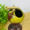 Təyyarə Detallı Qızılı Qlobus Dizaynlı Masaüstü Dekor ( 22 x 12 sm ) - Grido hədiyyə mağazası