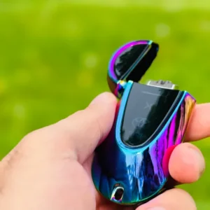 Toyota Dizayn Elektron Alışqan Bənövşəyi 957– USB Şarjlı Açar Brelok, Küləyə Davamlı Elektrikli Lighter (Bənövşəyi Metal) - Grido hədiyyə mağazası