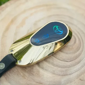 Toyota Dizayn Elektron Alışqan Qızılı (Gold) 601 – USB Şarjlı Açar Breloq, Küləyə Davamlı Elektrikli Lighter (Gold Metal) - Grido hədiyyə mağazası