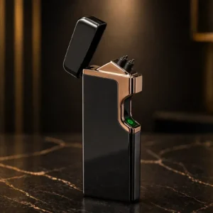 USB Şarjlı Elektron Alışqan Boz 6028, İkili Qığılcım Alışqan, Sensorlu Elektrik Alışqan, Küləyə Davamlı Metal Alışqan - Grido hədiyyə mağazası