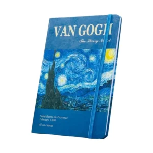 Van Gogh Temalı Göy Estetik Bloknot 228 12B– İncəsənət İlhamlı Gündəlik - Grido hədiyyə mağazası