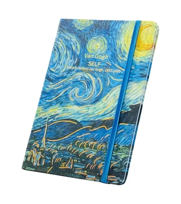 Van Gogh Temalı Göy Estetik Bloknot 228 13B– İncəsənət İlhamlı Gündəlik - Grido hədiyyə mağazası