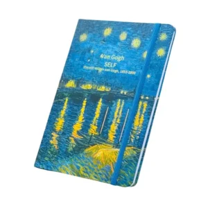 Van Gogh Temalı Göy Estetik Bloknot 228 13D– İncəsənət İlhamlı Gündəlik - Grido hədiyyə mağazası