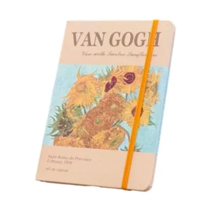 Van Gogh Temalı Krem Estetik Bloknot 228 12D – İncəsənət İlhamlı Gündəlik - Grido hədiyyə mağazası