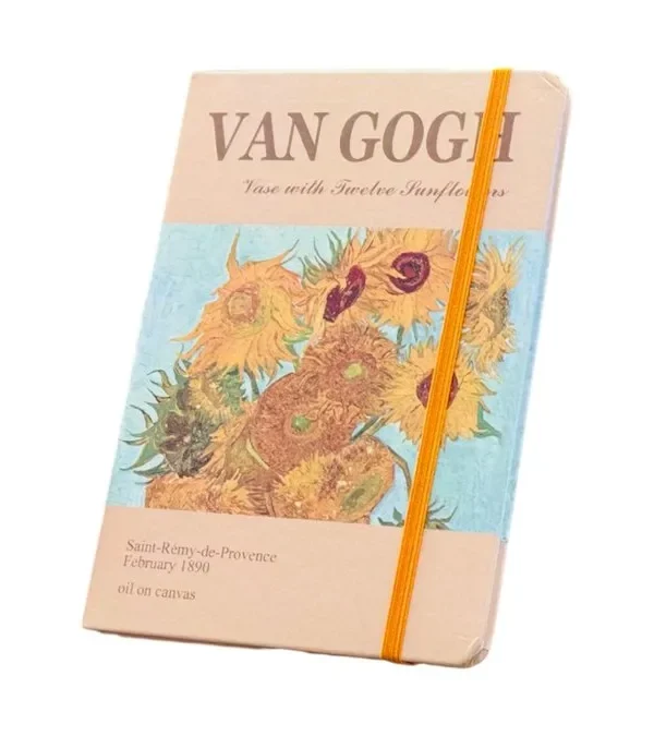 Van Gogh Temalı Krem Estetik Bloknot 228 12D – İncəsənət İlhamlı Gündəlik - Grido hədiyyə mağazası