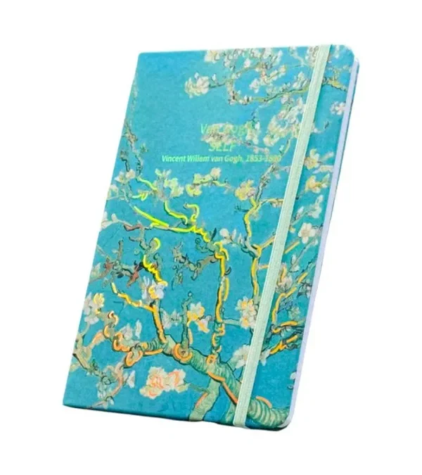 Van Gogh Temalı Mavi Estetik Bloknot 228 13A– İncəsənət İlhamlı Gündəlik - Grido hədiyyə mağazası