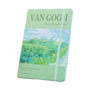 Van Gogh Temalı Yaşıl Estetik Bloknot 228 12C– İncəsənət İlhamlı Gündəlik - Grido hədiyyə mağazası
