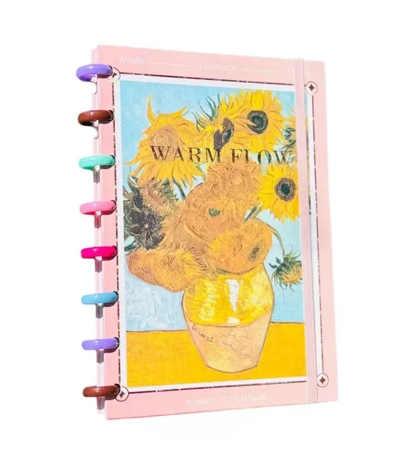 Warm Flower Düz Xəttli Bloknot - Van Gogh 32431 - Grido hədiyyə mağazası