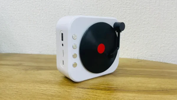 Ağ Retro Qramafon Dizaynlı Səsucaldıcı - Grido hədiyyə mağazası