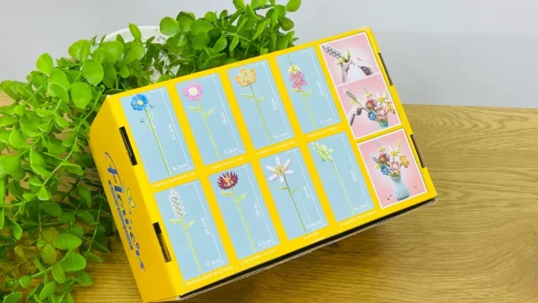 Flowers Building Blocks – Dekorativ Çiçək Buketi Sarı 700 Hissə - Grido hədiyyə mağazası