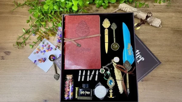 Harry Potter Mavi Lələkli Bloknot Hədiyyə Dəsti - Grido hədiyyə mağazası