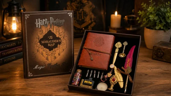 Harry Potter Qırmızı Lələkli Bloknot Hədiyyə Dəsti - Grido hədiyyə mağazası