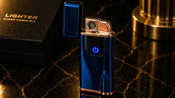Hədiyyəlik Göy 615 USB Şarjlı Elektron Alışqan , Küləyə Davamlı Metal Çaxmaq - Grido hədiyyə mağazası