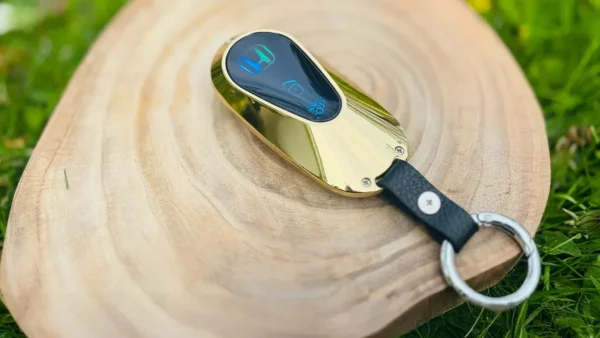 Honda Dizayn Elektron Alışqan 601 Qızılı – USB Şarjlı Açar Brelok, Windproof Elektrikli Lighter - Grido hədiyyə mağazası