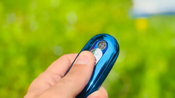 Honda Dizayn Elektron Alışqan Göy 601 – USB Şarjlı Açar Brelok, Windproof Elektrikli Lighter (Blue Metal) - Grido hədiyyə mağazası