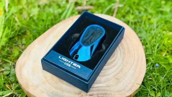 Honda Dizayn Göy Elektron Çaxmaq 957– USB Şarjlı , Windproof Elektrikli Lighter (Blue Metal) - Grido hədiyyə mağazası