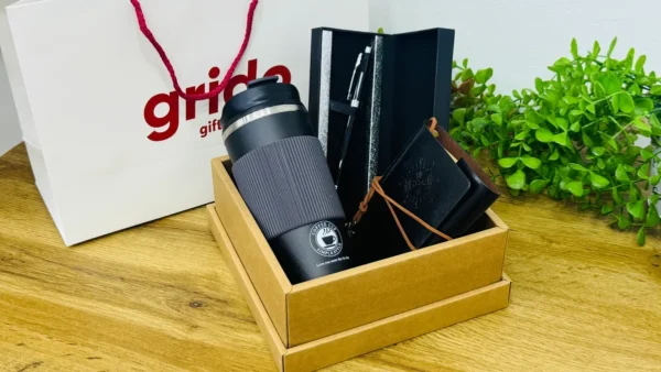 Klassik Gentleman Qara Hədiyyə Seti Bəy Üçün Gift Box - Grido hədiyyə mağazası