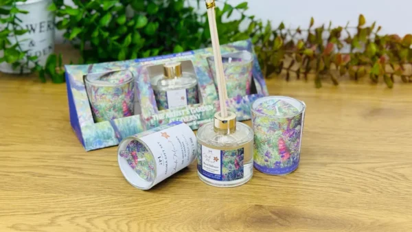 Lavender Vetiver Aromatik Şam Hədiyyə Dəsti - Grido hədiyyə mağazası