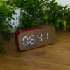 LED Güzgülü Masaüstü Saat (Bluetoothlu) – Qırmızı - Grido hədiyyə mağazası