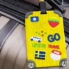 "LETS GO"TRAVEL IS MY JOY"Sarı Çamadan Etiketi - Grido hədiyyə mağazası
