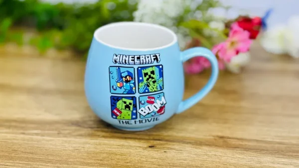 Minecraft Temalı Mavi Keramika Fincan - Grido hədiyyə mağazası