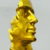 Modern Face Art Dekoru Qızılı Kar Suvenir 20 x 10 Sm - Grido hədiyyə mağazası