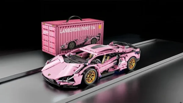 Porsche Çəhrayı Supercar Konstruksiya Dəsti – 1280 Hissə 1:14 - Grido hədiyyə mağazası